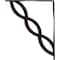 Ekena Millwork Loera Wrought Iron Bracket, (Single center brace), Antiqued Bronze 1 1/2"W x 12"D x 15"H BKTM01X12X15SLOABZ - alternate 3